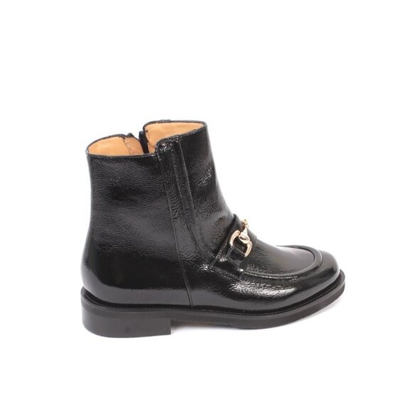 Luca Grossi 735 Black Patent Leather Zip-Up Ankle Boots - Picture 3 of 8